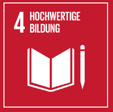 Logo SDG 4 „Hochwertige Bildung“