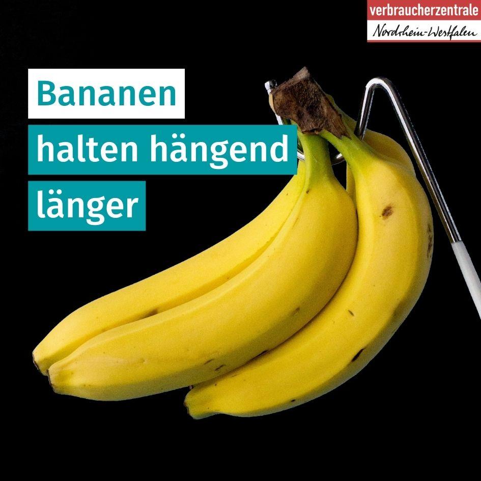 An Haken hängende Bananen