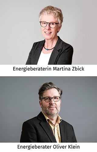 Energieberaterin Martina Zbick, Energiberater Oliver Klein